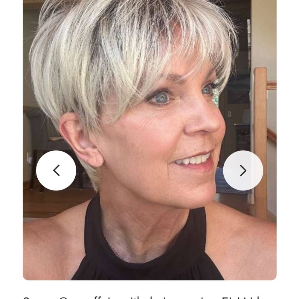 Elegant Light Champagne rooted Pixie Wig”ELAN” wig by Ellen Wille